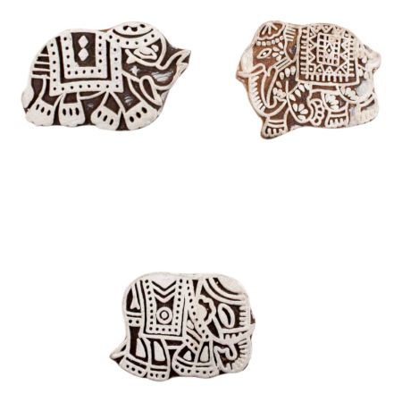 Set of 3 Piece New Mix Wooden Printing Block